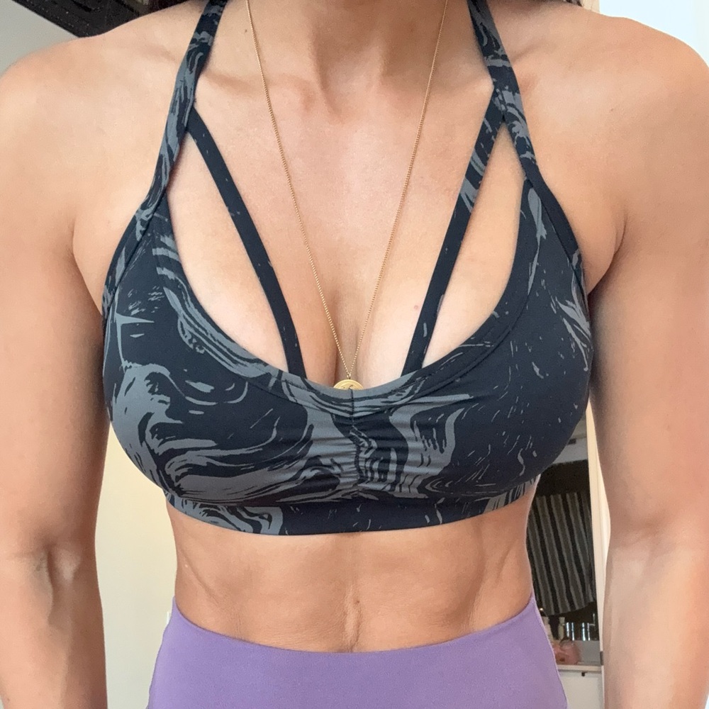 Gymshark Black and Gray Sports Bra